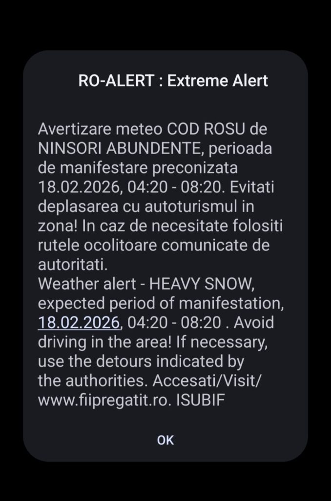 Timișoara, 21 februarie 2026 – Bunăstarea sau disconfortul cetățenilor? Aceasta pare să fie întrebarea care planează peste capitalele și orașele din țară, după o serie de incidente legate de sistemul național de avertizare RO-Alert, care au reușit să smulgă mulți români din linele lor de gândire matinală într-un mod mai puțin obișnuit