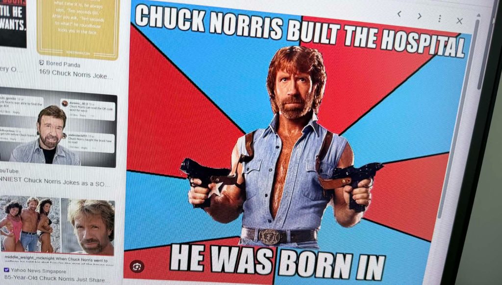 Chuck Norris, cunoscut mai ales pentru filmele sale de acțiune și pentru rolurile de războinic dur, s-a transformat în ultimul deceniu într-un simbol surprinzător al internetului liber și al culturii online