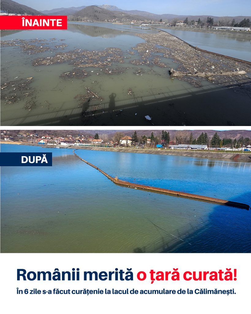 Lacul de acumulare de la Călimănești, situat în inima Vâlcii, a fost transformat într-un exemplu de responsabilitate ecologică, după ce autoritățile au reușit să îl curețe de tone de deșeuri în doar șase zile