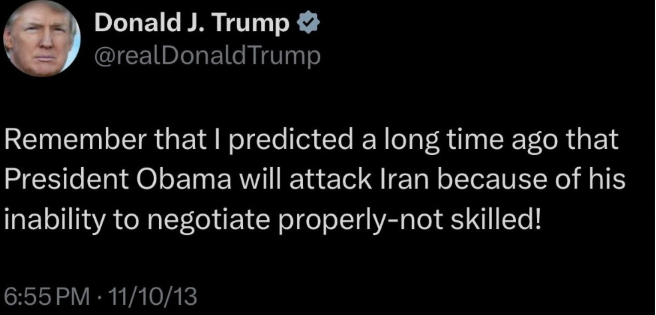 Donald Trump: Obama voia război în Iran pentru realegere (2011-2012)