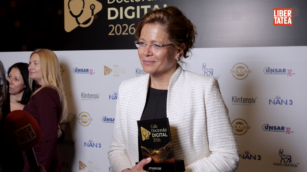 Medicul oftalmolog Andreea Ciubotaru a subliniat, în discursul său de la Gala Doctorului Digital 2026, importanța corectitudinii informațiilor în domeniul sănătății și pericolul răspândirii sfaturilor medicale nesusținute științific pe internet