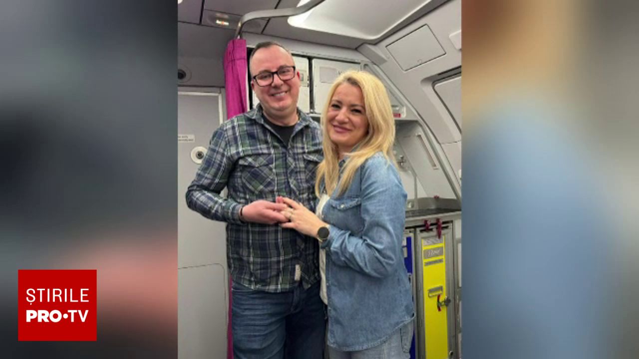 Îndrăgosteală la înălțime: un ieșean împlinește un vis romantic în avion Momente speciale pot fi trăite oriunde, chiar și la 10.000 de metri altitudine
