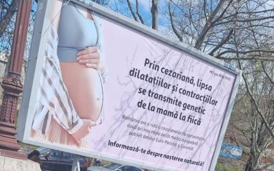 Colegiul Medicilor, atac dur la afișele din București despre cezariană