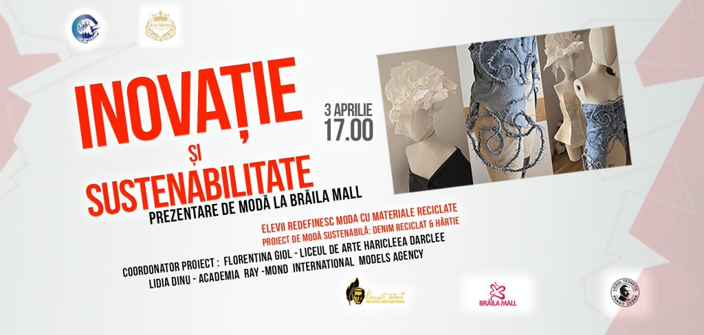 Brăila Mall găzduiește vineri, 3 aprilie, de la ora 17:00, în zona Cinema City, un eveniment de modă dedicat creativității și sustenabilității, parte integrantă a programului național „Săptămâna Verde”