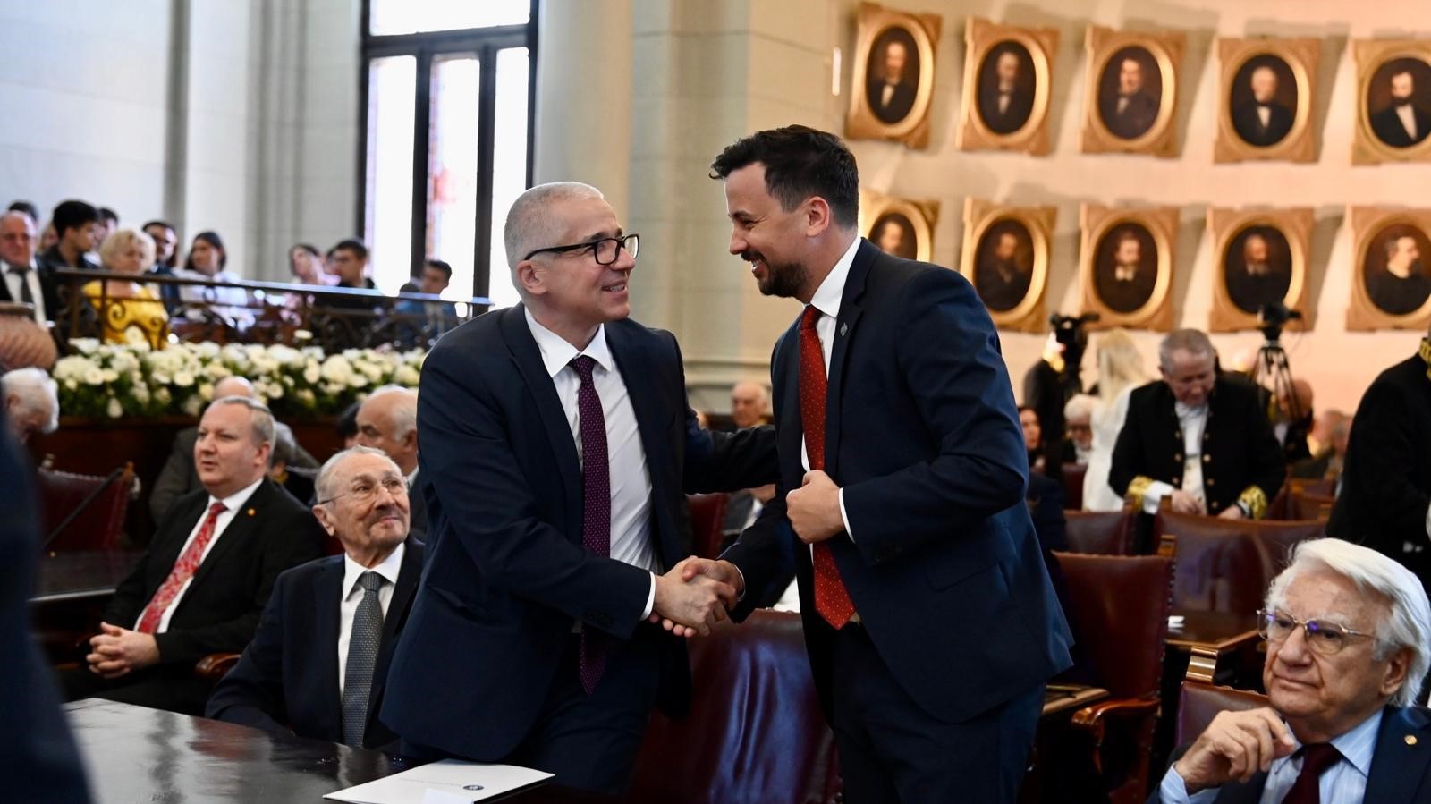 Marinescu, ministrul cu plagiat, discurs la Academia: „Perioadă tulburată”