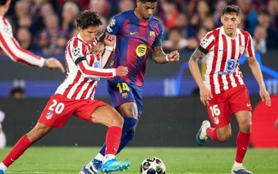Atletico Madrid a învins FC Barcelona în deplasare, scor 2-0, într-un meci arbitrat de ROMÂNUL Istvan Kovacs, în turul sferturilor Champions League