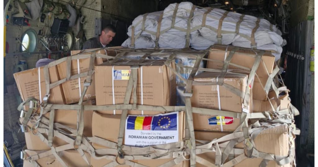 România, gest umanitar: 15 tone de ajutoare pentru Liban, trimise de MApN