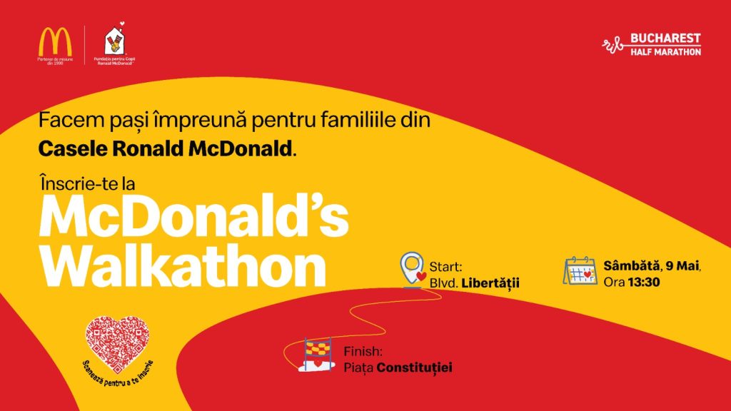 McDonald’s, cursă caritabilă de 1 km la Bucharest Half Marathon