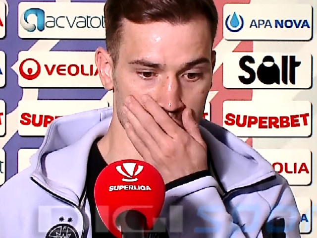 Darius Olaru lăcrimează în direct după înfrângerea cu FC Botoșani