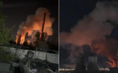 Explozie la CET Vest din București: Incendiu puternic, două cartiere fără apă caldă