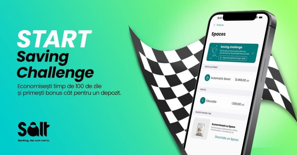 Salt Bank împlinește doi ani de activitate și aniversează această etapă prin lansarea unei noi inițiative în domeniul economisirii: provocarea de economii zilnice, cu bonusuri pentru clienții care adoptă obiceiul de a economisi constant