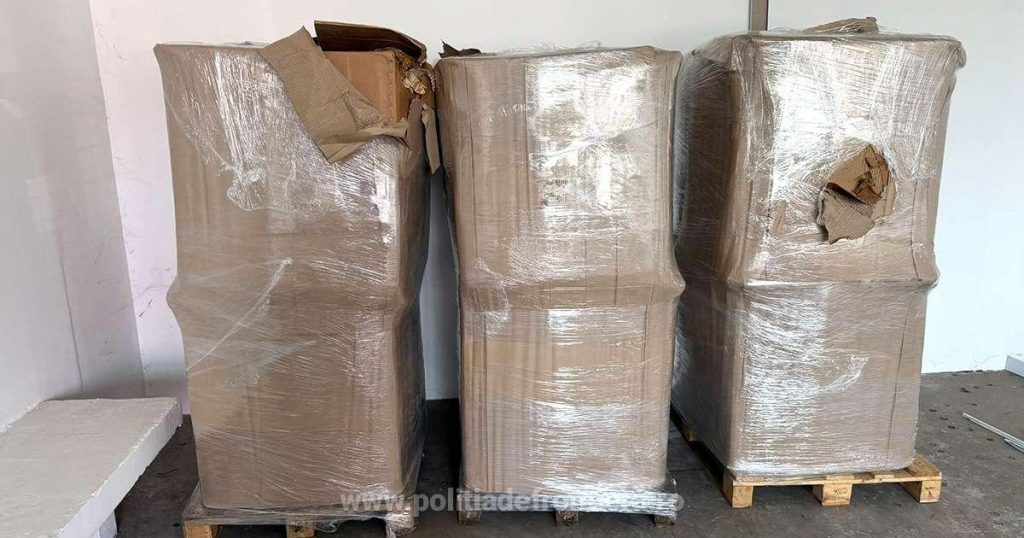 Giurgiu: Tun de tutun ilegal, depistat într-o dubă. Peste o tonă confiscată!