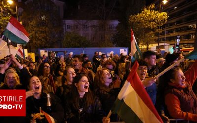 Ungurii au sărbătorit victoria lui Peter Magyar: „16 ani au fost răi” Galerie Foto