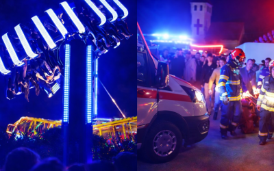 Tineri, BLOCAȚI cu capul în jos la Caransebeș: Pompierii au intervenit