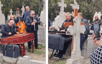 Concert șoc în cimitirul din Giurgiu de Paști: Dedicații pentru morți! Imagini incredibile