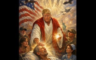 Trump, poză SF cu el Isus: „Eram doctor, Crucea Roșie!”