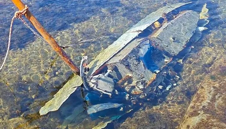 Marina Bulgară recuperează proiectile dintr-o dronă explodată