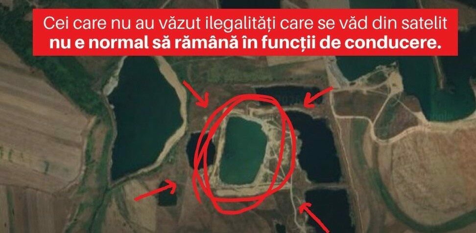 Balaștieră ILEGALĂ în Olt: Crater de 5 hectare, săpat FĂRĂ acte în 4 ani
