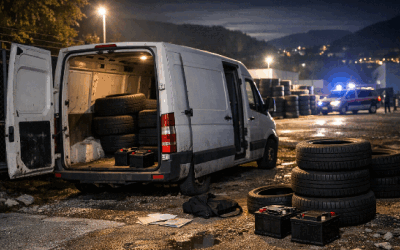 Doi bărbați din Bulgaria, suspectați de furturi de anvelope, au fost identificați de poliția austrieacă după ce s-au făcut de cap cu acte de identitate uitate în mașina folosită la comiterea infracțiunii