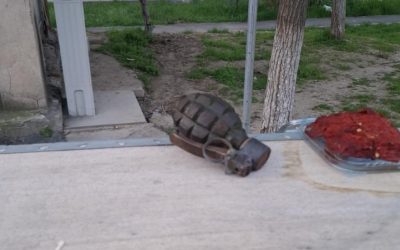 Grenadă defensivă, descoperită la Galați pe un bulevard important