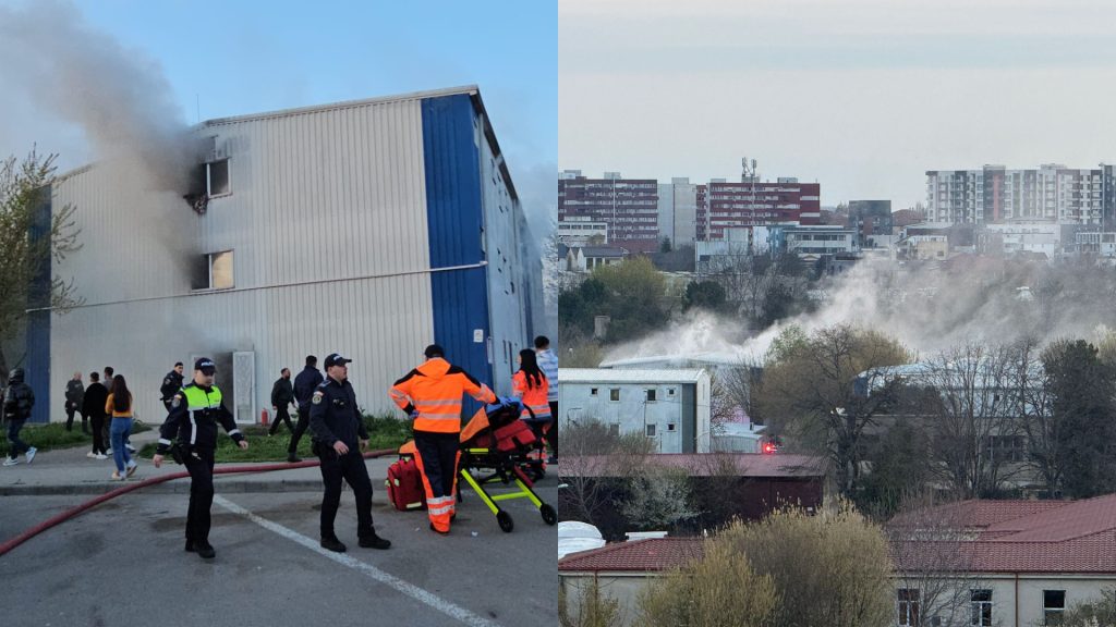 Incendiu la Henri Coandă, Constanța: Doi bărbați și-o fetiță, la spital