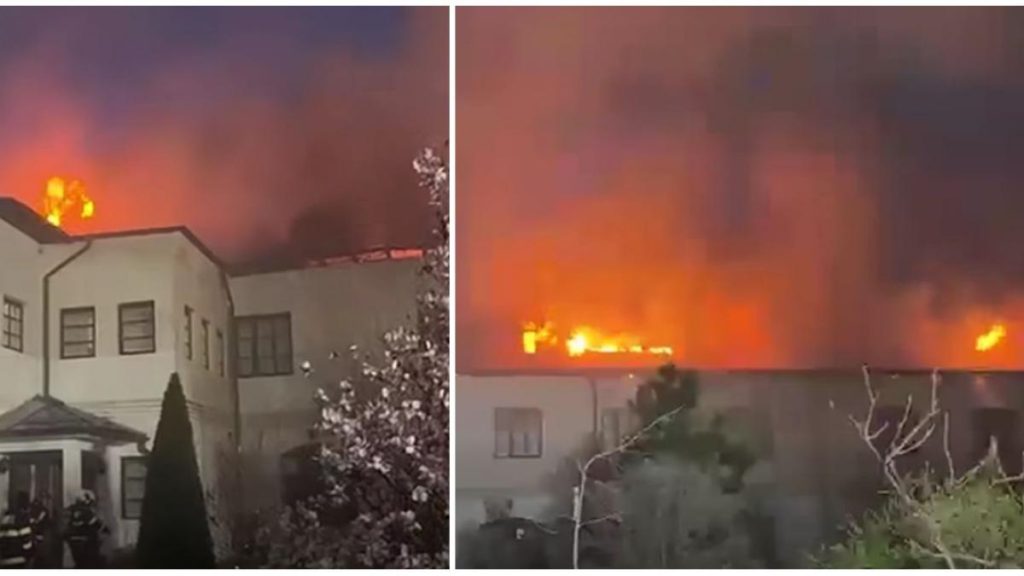 Incendiu la Mănăstirea Bistrița din Vâlcea: Pericol de explozie