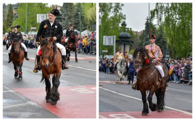 Mii de spectatori, fascinați de parada Junilor din Brașov, la poalele Tâmpei