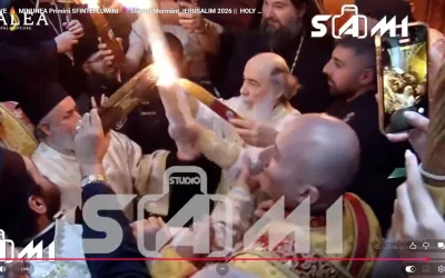 Lumina Sfântă, aprinsă la Ierusalim, în pofida tensiunilor. Speranța la Sfântul Mormânt