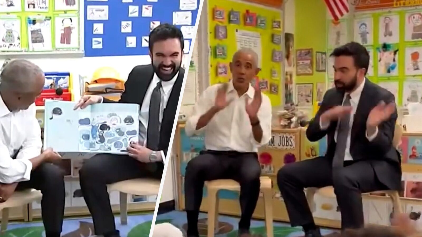 Mamdani și Obama, duet pentru copii: Cântec și povești în Bronx