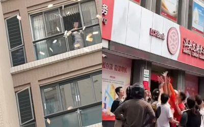 A aruncat cu 160.000 de dolari de la balcon, după ce s-a certat cu soțul, în China