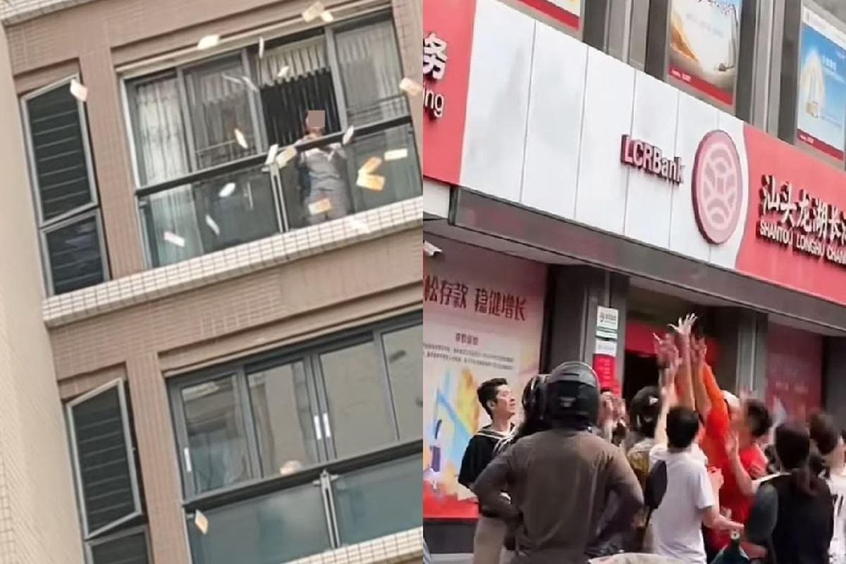 A aruncat cu 160.000 de dolari de la balcon, după ce s-a certat cu soțul, în China