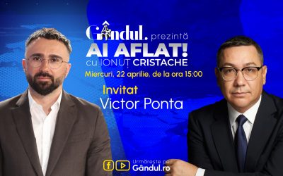Cristache și Ponta, față în față la Gândul: Azi, 22 Aprilie, ora 15:00