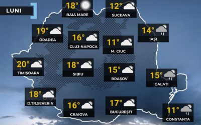Vremea extremă pe 13 aprilie: România, de la -3 grade la 21, cu ploi și vânt