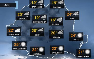 Vremea continuă să fie mai caldă decât în mod obișnuit pentru începutul lunii aprilie, însă instabilitatea atmosferică se manifestă în mai multe regiuni ale țării