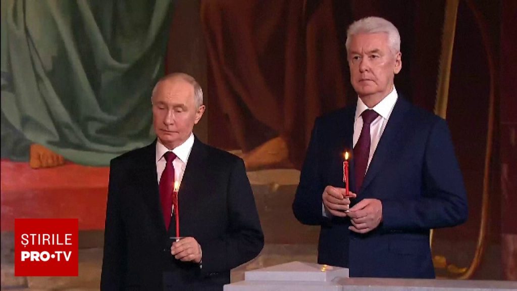 Putin, la slujba de Paște, pe fondul iminentului sfârșit al armistițiului cu Ucraina