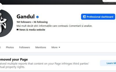 Gândul, victima Facebook: Pagina cu 1 milion de urmăritori, închisă!