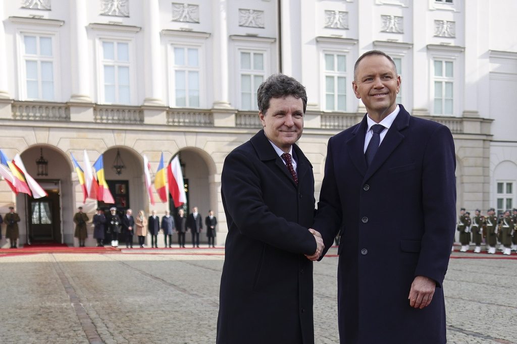 Președintele Poloniei, primit la Cotroceni de Nicușor Dan