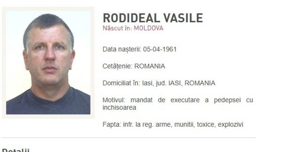 Rusia l-a predat pe Vasile Rodideal, fugarul Most Wanted, României