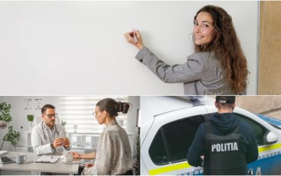 Salariile-șoc după noua lege: Cât câștigă profesorii, medicii și polițiștii din România