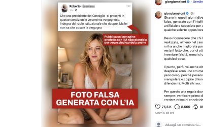 Meloni, victima AI: Deepfake cu premierul în lenjerie, scandal uriaș