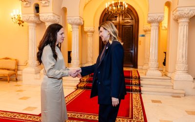 Mirabela Grădinaru, primire de gală la Cotroceni pentru Olena Zelenska