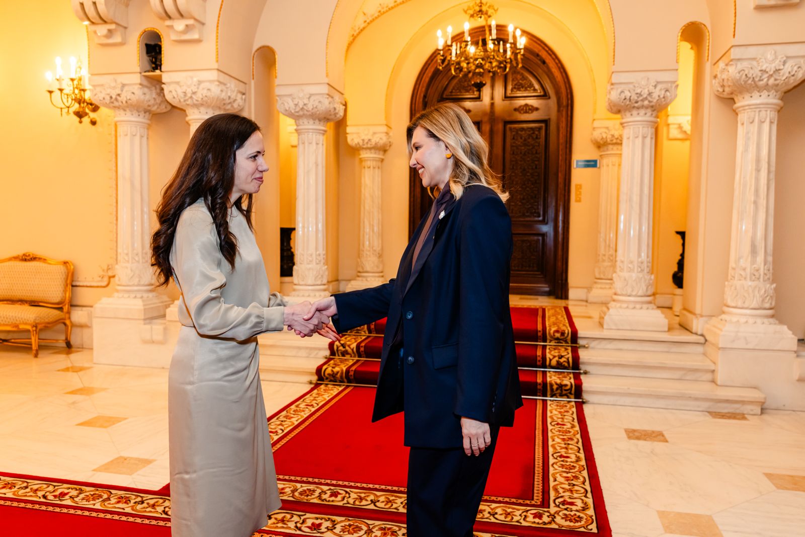 Mirabela Grădinaru, primire de gală la Cotroceni pentru Olena Zelenska