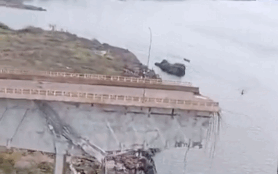 Ucraina pretinde: Pod feroviar peste Canalul Crimeii, distrus