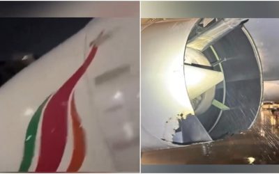 AVION LOVIT DE FULGER: Panică la bord, aterizare forțată