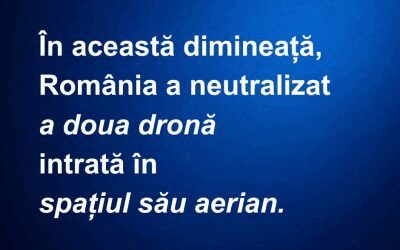 Dronă a intrat în România, doborâtă de Armată