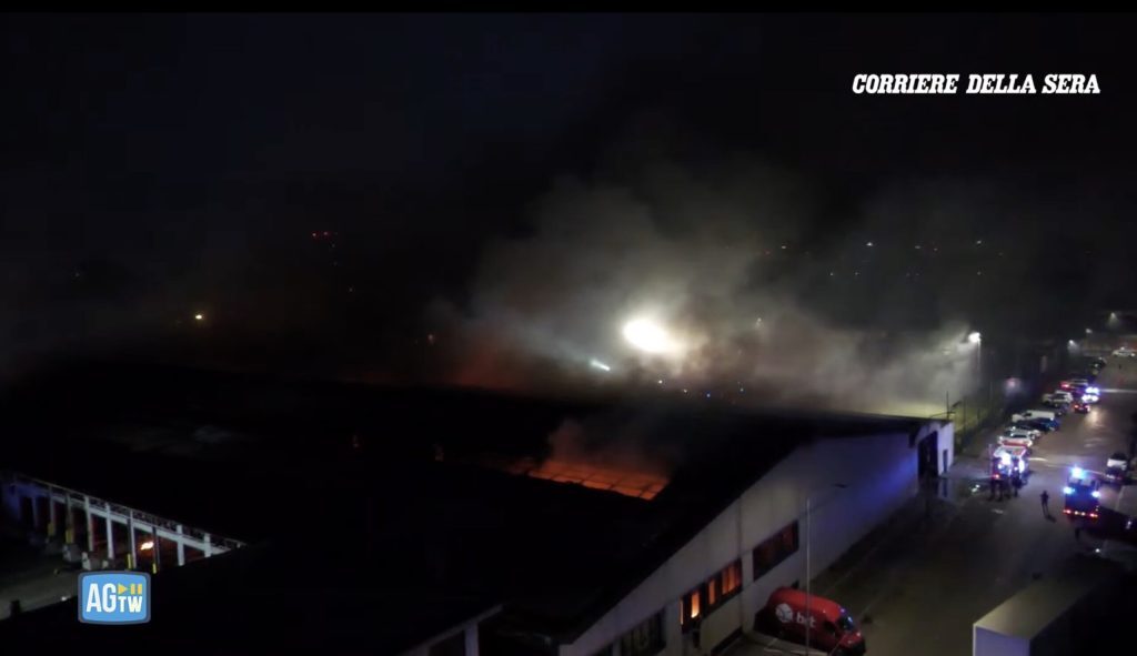 Milano: Incendiu la Bartolini, explozii și fum toxic