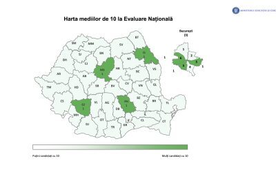 Medii de 10 la Evaluarea Națională: Doar 7 elevi au reușit, 37 de județe „goale”