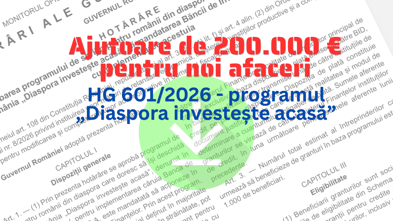 Diaspora Investește Acasă: 100 mil. € pentru firme noi în România