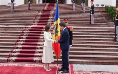 Nicușor Dan, la parada Sandu. Moldova, 35 de ani independență