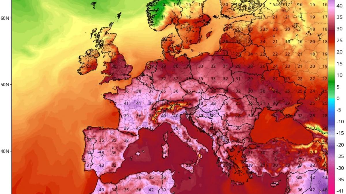 Al cincilea val de caniculă. Harta domului de căldură ce sufocă Europa